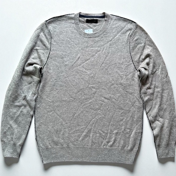 NAADAM Men’s Wool Cashmere Crewneck Sweater Beige Gray Size M NWT $212 Luxe Knit